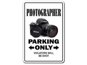 PHOTOGRAPHER Decal parking photography camera lens pictures photo movie film