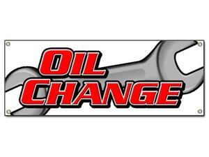 OIL CHANGE BANNER SIGN car engine auto repair quick fast shop mechanic OIL CHANGE BANNER SIGN car engine auto repair quick fast shop mechanic