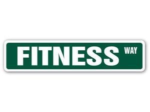 FITNESS Street Sign exercise workout gym athlete instructor