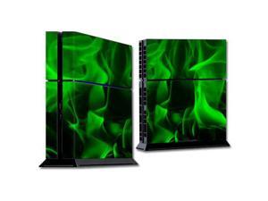 Skin Decal Wrap for Sony PlayStation 4 PS4 Console sticker Green Flames Skin Decal Wrap for Sony PlayStation 4 PS4 Console sticker Green Flames