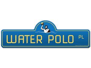 Water Polo Street Sign | Funny Home Decor Garage Wall Lover Plastic Gag Gift Water Polo Street Sign | Funny Home Decor Garage Wall Lover Plastic Gag Gift