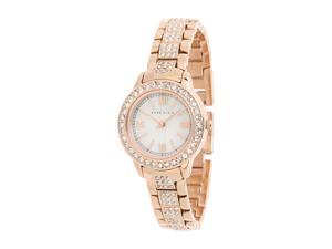 Anne Klein AK-1492MPRG Swarovski Crystal Rose Gold-Tone Bracelet Women's Watch
