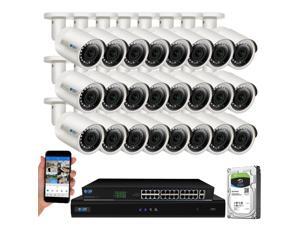 GW Built-in microphone PoE IP Security System, 32CH 4K H.265 NVR with 24x 5MP 1920P IP Camera, Day/Night Weather Proof, Video Audio Power All Thru One Ethernet Cable, 8TB GW Built-in microphone PoE IP Security System, 32CH 4K H.265 NVR with 24x 5MP 1920P IP Camera, Day/Night Weather Proof, Video Audio Power All Thru One Ethernet Cable, 8TB