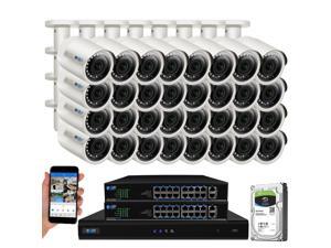 GW Built-in microphone PoE IP Security System, 32CH 4K H.265 NVR with 32x 5MP 1920P IP Camera, Day/Night Weather Proof, Video Audio Power All Thru One Ethernet Cable, 8TB GW Built-in microphone PoE IP Security System, 32CH 4K H.265 NVR with 32x 5MP 1920P IP Camera, Day/Night Weather Proof, Video Audio Power All Thru One Ethernet Cable, 8TB