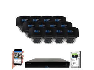 GW Security 16 Channel 4K NVR 8MP (3840x2160) H.265+ IP PoE AI Security Camera System with 12 UHD 4K 2.8-12mm Varifocal Zoom Outdoor/Indoor Dome Camera, Face Recognition, Intelligence Analytics