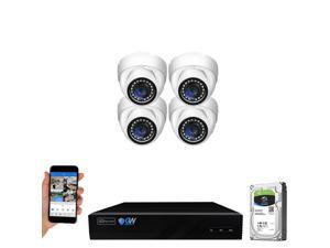 GW Security 8 Channel 4K NVR 5MP Smart AI Human Detection Security Camera System with (4) x IP PoE 5MP 1920P Outdoor/Indoor Microphone Dome Cameras 100 Feet Night vision, Free Remote Viewing GW Security 8 Channel 4K NVR 5MP Smart AI Human Detection Security Camera System with (4) x IP PoE 5MP 1920P Outdoor/Indoor Microphone Dome Cameras 100 Feet Night vision, Free Remote Viewing
