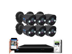 GW Security 2-Way Audio Floodlight 5.0 Megapixel PoE Security Camera System, 8 Channel 4K NVR with 6 x 5MP Full-time Color Night Vision IP Camera, Thermal PIR Heat & Motion Sensing, Two Way Talk GW Security 2-Way Audio Floodlight 5.0 Megapixel PoE Security Camera System, 8 Channel 4K NVR with 6 x 5MP Full-time Color Night Vision IP Camera, Thermal PIR Heat & Motion Sensing, Two Way Talk