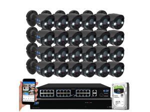 GW Security 2-Way Audio Floodlight 5.0 Megapixel PoE Security Camera System, 32 Channel 4K NVR with 24 x 5MP Full-time Color Night Vision IP Camera, Thermal PIR Heat & Motion Sensing, Two Way Talk GW Security 2-Way Audio Floodlight 5.0 Megapixel PoE Security Camera System, 32 Channel 4K NVR with 24 x 5MP Full-time Color Night Vision IP Camera, Thermal PIR Heat & Motion Sensing, Two Way Talk