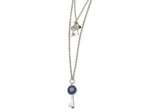 1928 Jewelry Silver-Tone Glass Pearl Oval Locket on 30 Double Cord Necklace