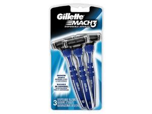Gillette MACH3 Smooth Shave Disposable Razors  3 ct