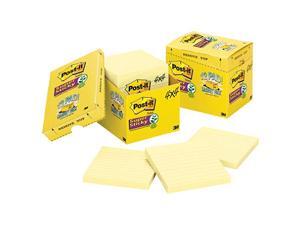 Post-it Notes Super Sticky - Canary Yellow Note Pads, 4 x 4, Lined, 90/Pad - 12 Pads/Pack Post-it Notes Super Sticky - Canary Yellow Note Pads, 4 x 4, Lined, 90/Pad - 12 Pads/Pack