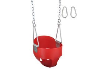 Red Swing Set Stuff Half Bucket Seat with SSS Logo Sticker 