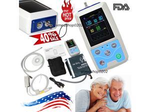 FDA CONTEC New Handheld Vital Signs Patient Monitor NIBP SPO2 PR Ambulatory holter+PC Software