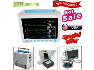 Portable Multi-parameter Vital Signs Patient Monitor ICU/CCU Machine kit CMS8000 with ECG NIBP SPO2 PR RESP TEMP Portable Multi-parameter Vital Signs Patient Monitor ICU/CCU Machine kit CMS8000 with ECG NIBP SPO2 PR RESP TEMP