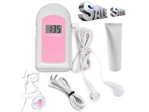 US Seller CONTEC Pregnancy Fetal Doppler LCD Baby Heart Monitor Free Gel, earphone, Mother-to-be Use