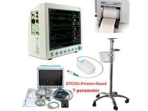 CMS8000 CONTEC Vital Signs ICU Patient Monitor Multi-parameter &ETCO2 Capnograph,Rolling Monitor Stand+Printer Free CMS8000 CONTEC Vital Signs ICU Patient Monitor Multi-parameter &ETCO2 Capnograph,Rolling Monitor Stand+Printer Free