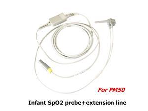 Infant SpO2 probe +extension line Blood Oxygen sensor compatible for CONTEC PM50 24H Patient Monitor
