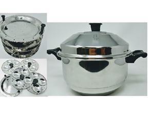 Tabakh Multi Purpose 4-Rack Stainless Steel Idli Cooker With Stand Tabakh Multi Purpose 4-Rack Stainless Steel Idli Cooker With Stand