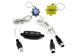 HQRP USB IN-OUT MIDI Interface Cable Converter PC to Music Keyboard Adapter Cord for M-Audio Keystation 61ES 61-Key USB MIDI Keyboard Controller + HQRP UV Meter HQRP USB IN-OUT MIDI Interface Cable Converter PC to Music Keyboard Adapter Cord for M-Audio Keystation 61ES 61-Key USB MIDI Keyboard Controller + HQRP UV Meter