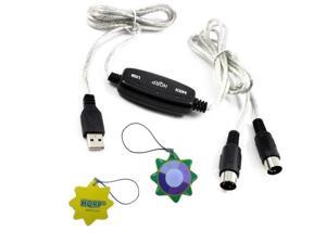 HQRP USB IN-OUT MIDI Interface Cable Converter PC to Music Keyboard Adapter Cord for YAMAHA PSR-225GM 61 Key Educational Keyboard + HQRP UV Meter HQRP USB IN-OUT MIDI Interface Cable Converter PC to Music Keyboard Adapter Cord for YAMAHA PSR-225GM 61 Key Educational Keyboard + HQRP UV Meter