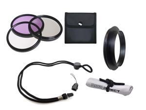 Nw Direct Microfiber Cleaning Cloth. 3 Piece Lens Filter Kit Nikon D3400 High Grade Multi-Coated Multi-Threaded 52mm Made by Optics