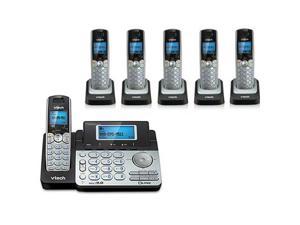 Vtech DS6151 + DS6101-5 Expandable 2-line Cordless Phone w/ Enhanced Security