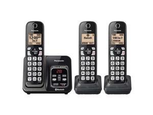 Panasonic KX-TG833SK 3 Handset Cordless Phone w/ Link2Cell Bluetooth & Talking Caller ID