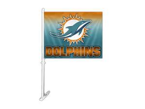 Fremont Die Inc Miami Dolphins Car Flag With Wall Brackett Car Flag Fremont Die Inc Miami Dolphins Car Flag With Wall Brackett Car Flag
