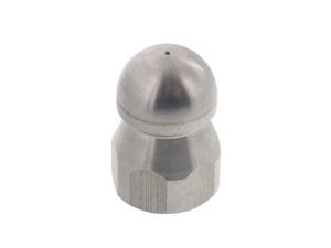 Erie Tools Button Nose 3/8" Drain Cleaning Nozzle 5.5 Orifice 5500 PSI Stainless Steel for Sewer Pipe Water Jetter Erie Tools Button Nose 3/8" Drain Cleaning Nozzle 5.5 Orifice 5500 PSI Stainless Steel for Sewer Pipe Water Jetter
