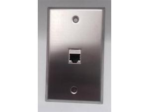CERTICABLE CAT6A FACE PLATE RJ45-RJ45 FEMALE-FEMALE COUPLER STAINLESS STEEL WALL PLATE CERTICABLE CAT6A FACE PLATE RJ45-RJ45 FEMALE-FEMALE COUPLER STAINLESS STEEL WALL PLATE