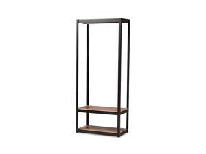 Baxton Studio Elton Modern and Contemporary Black Finished Metal 3-Shelf Free-Standing Closet Storage Organizer Baxton Studio Elton Modern and Contemporary Black Finished Metal 3-Shelf Free-Standing Closet Storage Organizer
