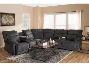 Baxton Studio Sabella Modern and Contemporary Dark Grey and Light Grey Two-Tone Fabric 7-Piece Reclining Sectional Baxton Studio Sabella Modern and Contemporary Dark Grey and Light Grey Two-Tone Fabric 7-Piece Reclining Sectional
