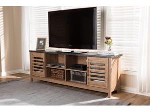 Baxton Studio Pacific Modern and Contemporary Light Brown and Grey Two-Tone Finished 71-Inch TV stand Baxton Studio Pacific Modern and Contemporary Light Brown and Grey Two-Tone Finished 71-Inch TV stand
