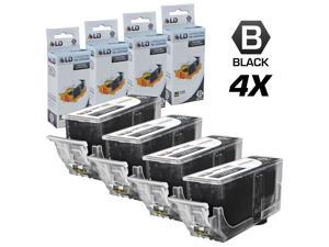 LD © Compatible Canon PGI225 Set of 4 Black Inkjet Cartridges  for PIXMA iP4820, iP4920, iX6520, MG5120, MG5220, MG6120, MG6220, MG8120. MG8120B, MG8220, MX712, MX882, and MX892 Printers