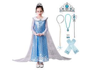 Elsa Dress for Girls – Frozen Princess Costume Kids Cosplay Costumes Elsa Dress for Girls – Frozen Princess Costume Kids Cosplay Costumes