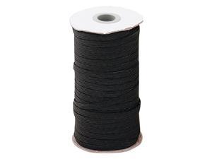 70 Yards Length 1/4 Inch Width Braided Elastic Band White Elastic Cord Heavy Stretch High Elasticity Knit Elastic Band for Sewing Crafts DIY, Bedspread, Cuff(Black) 70 Yards Length 1/4 Inch Width Braided Elastic Band White Elastic Cord Heavy Stretch High Elasticity Knit Elastic Band for Sewing Crafts DIY, Bedspread, Cuff(Black)