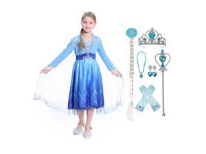 Elsa Act 2 Halloween Costume for Girls, Frozen 2,Includes Accessories Elsa Act 2 Halloween Costume for Girls, Frozen 2,Includes Accessories