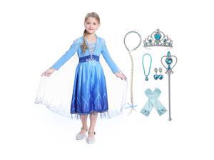 Elsa Act 2 Halloween Costume for Girls, Frozen 2,Includes Accessories Elsa Act 2 Halloween Costume for Girls, Frozen 2,Includes Accessories