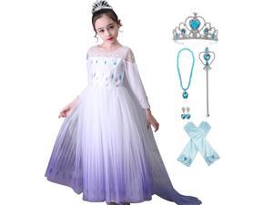Princess Snow Queen Act 2 Costumes,Girls Princess Dress Up Costumes Halloween Christmas Fancy Party Dresses Princess Snow Queen Act 2 Costumes,Girls Princess Dress Up Costumes Halloween Christmas Fancy Party Dresses