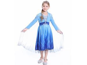 Elsa Act 2 Halloween Costume for Girls, Frozen 2 Elsa Act 2 Halloween Costume for Girls, Frozen 2