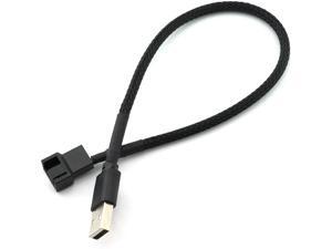 DZS Elec USB to 3Pin/4Pin 5V PWM Fan Power Adapter Cable Sleeved Power Line for PC Case Fan CPU Fan Mainboard DIY Laptop Cooling Fan 30cm DZS Elec USB to 3Pin/4Pin 5V PWM Fan Power Adapter Cable Sleeved Power Line for PC Case Fan CPU Fan Mainboard DIY Laptop Cooling Fan 30cm
