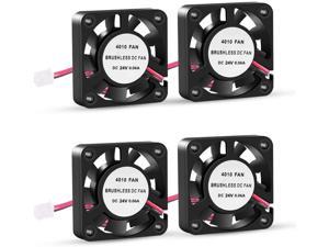 4-Pack 40mm 12V 0.12A 40x40x10mm 4010 for DIY 3D Printer CPU Arduino Humidifier Cooling 