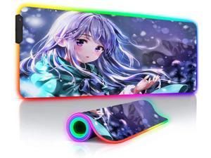 Re Zero Gaming RGB Mouse Pads Large XXL Anime Keyboard Mat Big LED Backlit Gamer PC Desk Play Mat 35.4x15.7_inches Re Zero Gaming RGB Mouse Pads Large XXL Anime Keyboard Mat Big LED Backlit Gamer PC Desk Play Mat 35.4x15.7_inches