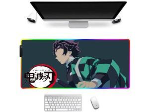 Anime Demon Slayer RGB Mouse Pads Gaming Gamer Accessories Backlight LED Keyboard Mat PC Play Mats 23.6x11.8 inches Anime Demon Slayer RGB Mouse Pads Gaming Gamer Accessories Backlight LED Keyboard Mat PC Play Mats 23.6x11.8 inches