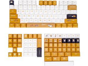 Custom Keycaps - Full 146 Key Set, Dye Sublimation PBT Keycap Set, Cherry Profile, English (US) Layout Suitable for 60%,65%,75% and 100% Form Factor & Custom Mechanical Keyboards (Corgi)