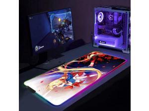 Mouse Pads Anime Sailor Moon Cute Blond Girl RGB Gaming Mouse Pad LED Luminous XXL Non-Slip Mouse Mat for Computer Keyboard 31.5x11.8 inch Mouse Pads Anime Sailor Moon Cute Blond Girl RGB Gaming Mouse Pad LED Luminous XXL Non-Slip Mouse Mat for Computer Keyboard 31.5x11.8 inch