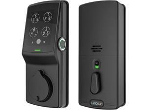 Good Product Outlet Secure Plus PGD728FMB Fingerprint Smart Deadbolt, Bluetooth Keyless Entry Door Lock with Patented Keypad, App Control, Matte Black