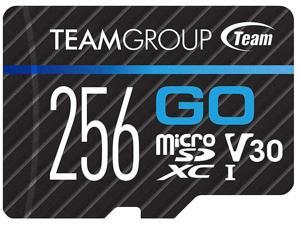 TEAMGROUP GO Card 256GB Micro SD Card for GoPro & Action Cameras MicroSDXC UHS-I U3 V30 High Speed Flash Memory Card with Adapter for Outdoor Sports 4K Shooting TGUSDX256GU303 TEAMGROUP GO Card 256GB Micro SD Card for GoPro & Action Cameras MicroSDXC UHS-I U3 V30 High Speed Flash Memory Card with Adapter for Outdoor Sports 4K Shooting TGUSDX256GU303