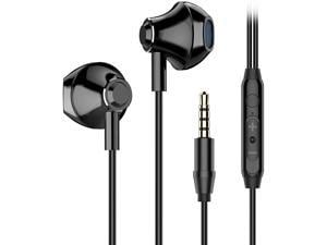 3.5mm Earphones Wired Earbuds Headphones with Microphone Compatible with Galaxy A52 A51 A31 A21S A02 A12 A11 A10S S10 S9 S8 Plus J7 J3, Moto G Power G Fast G Stylus G8 G7 Plus, LG K31 K22 K51 (Black)