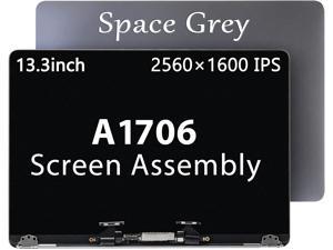 Replacement Screen 13.3" for MacBook Pro Retina A1706 A1708 2560x1600 Late 2016 Mid 2017 EMC 3071 EMC 3163 EMC 3164 Full LCD LED Screen Assembly Display MLH12 MNQF2 MPXV2LL/A (Space Grey)